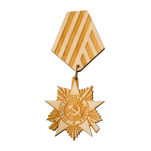 Значок деревянный