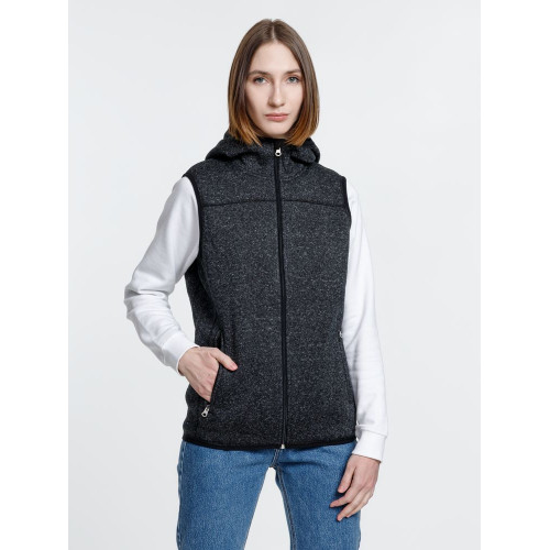 Жилет с капюшоном унисекс Gotland, черный