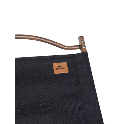 Стул MW02 складной, черный, темное дерево