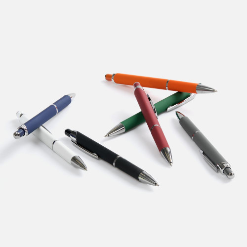 Ручка шариковая Chromos Soft Touch, черная